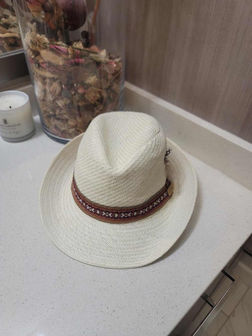 Nikki Beach Women's Aspen Straw Rancher Hat White